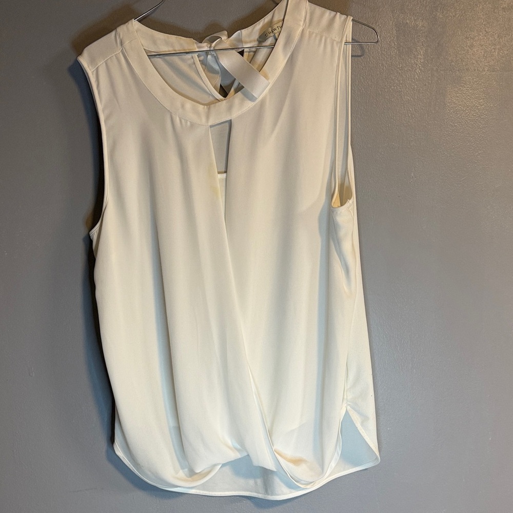 Elegant Cream Sleeveless Top